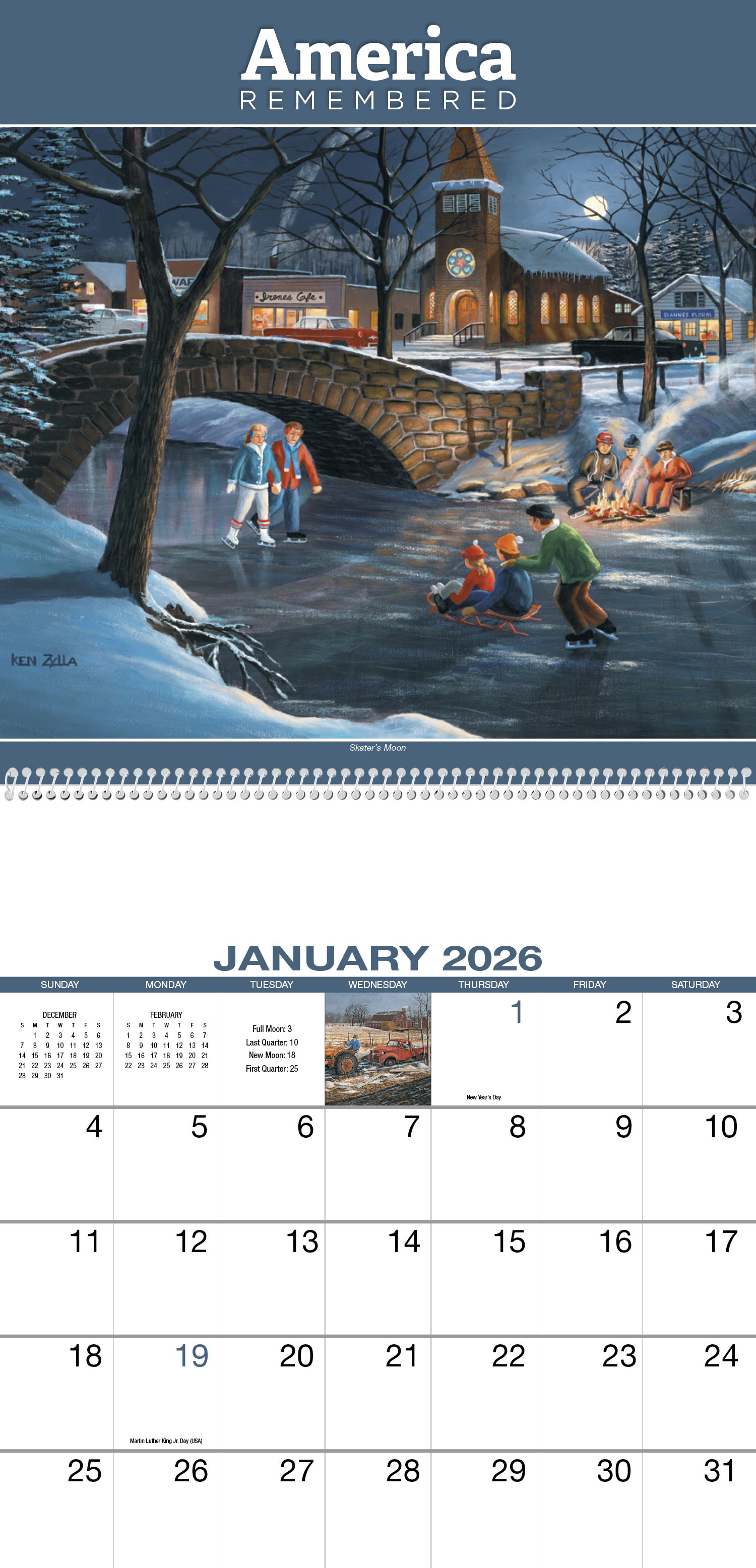 America Remembered Executive Spiral Calendar
