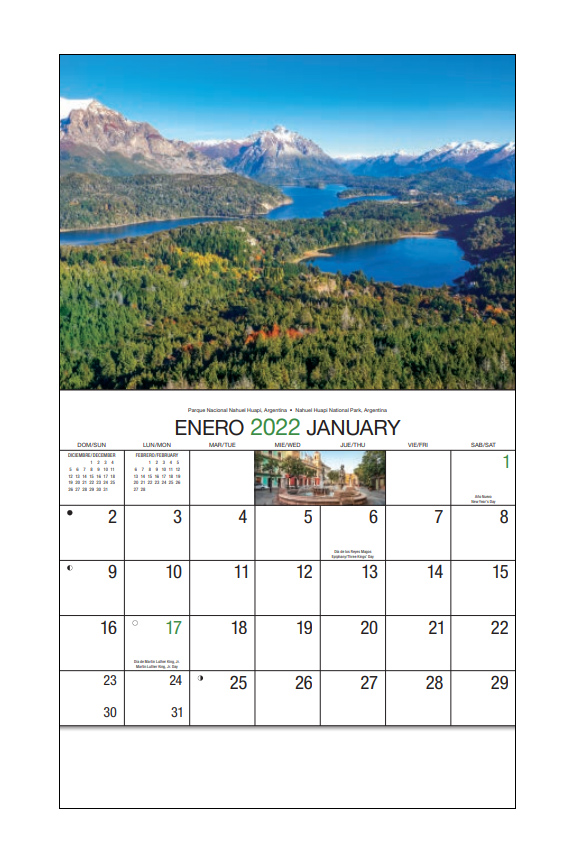 2021 Vistas Hermosa's Calendar 107/8" x 18" Imprinted Promotional
