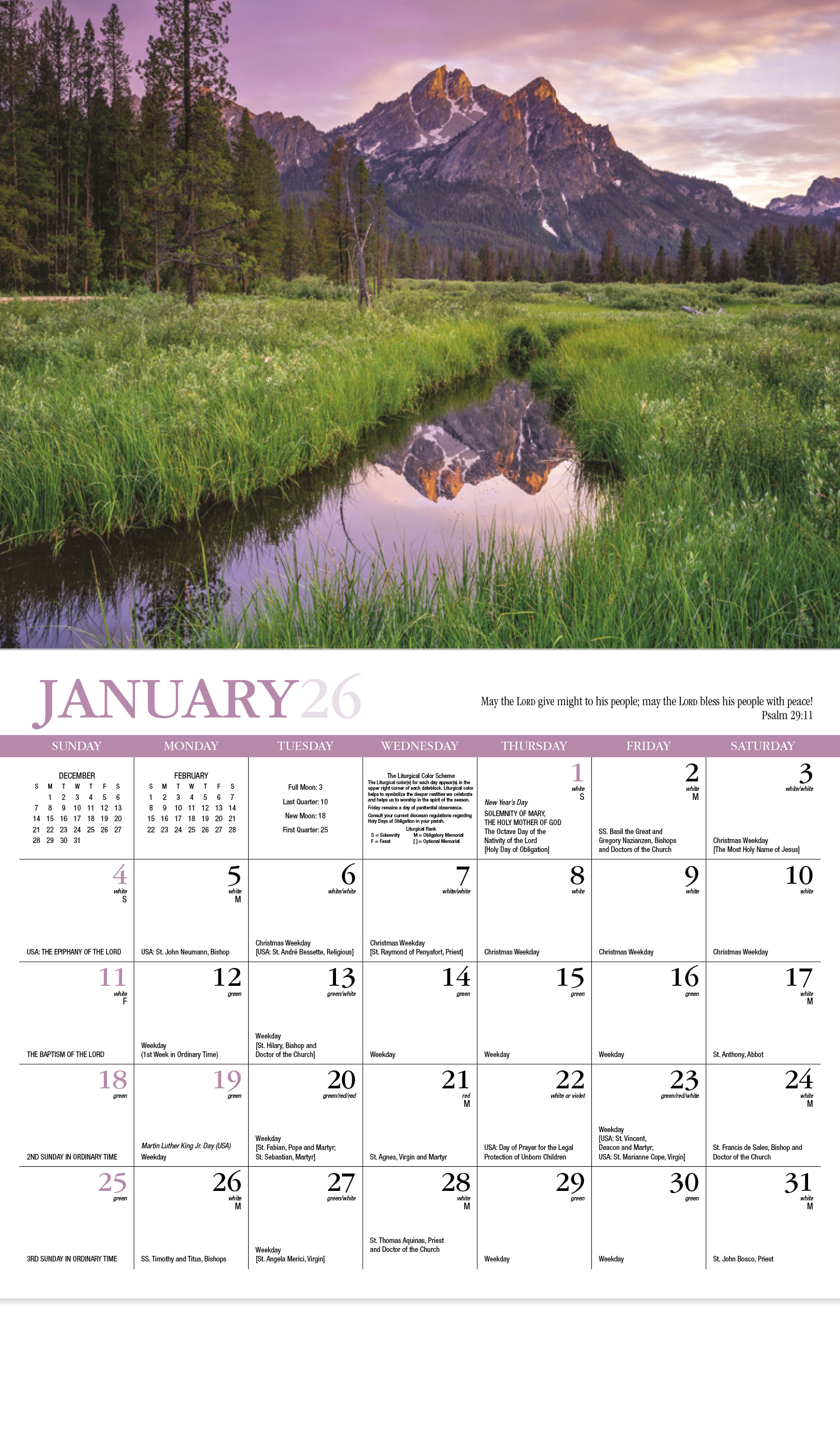 2024 Reflections Catholic Promotional Wall Calendar 107/8" x 18