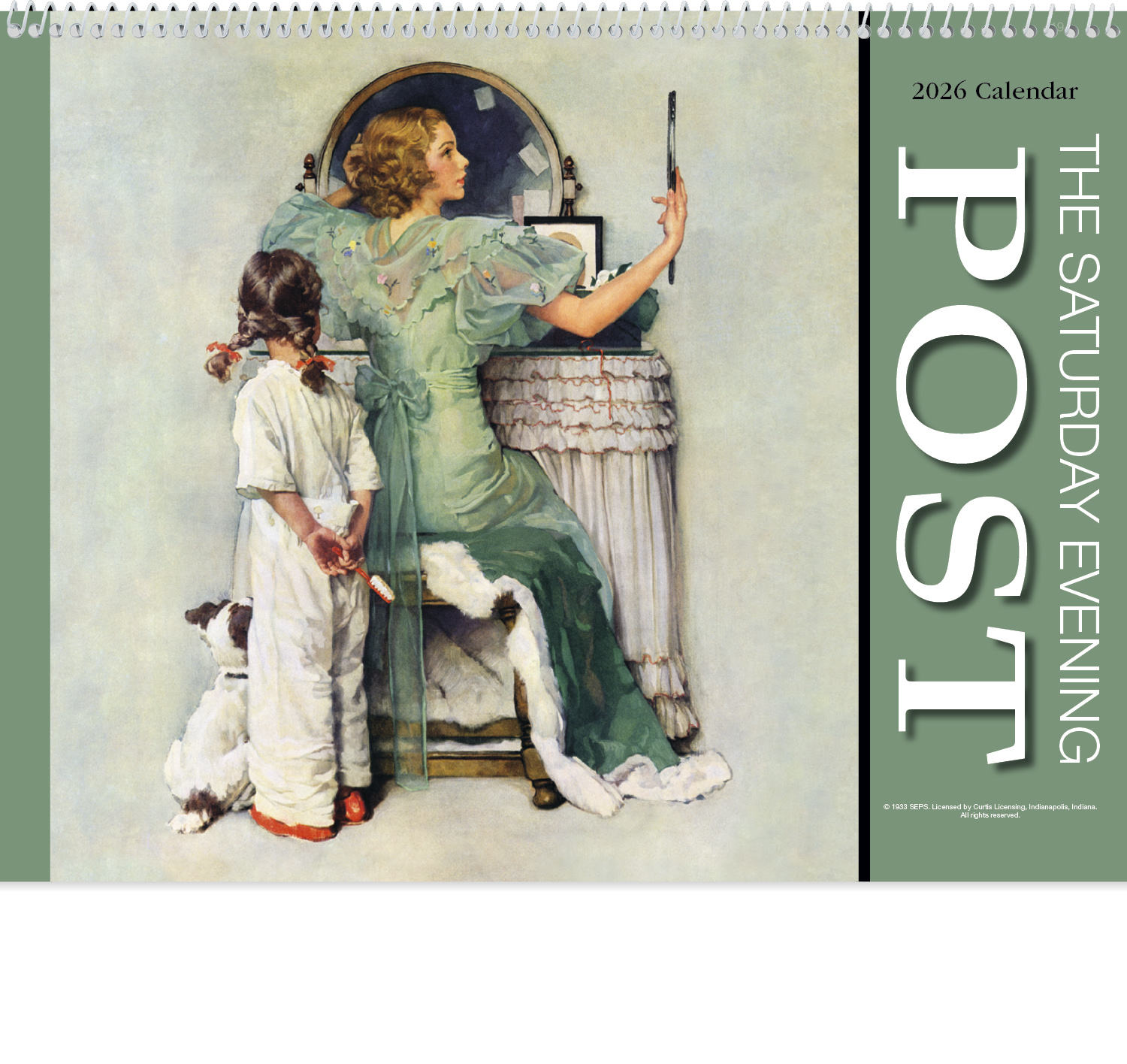 2024 Saturday Evening Post II Spiral Wall Calendar 10 7 8 X 18 Promotional Spiral Bound