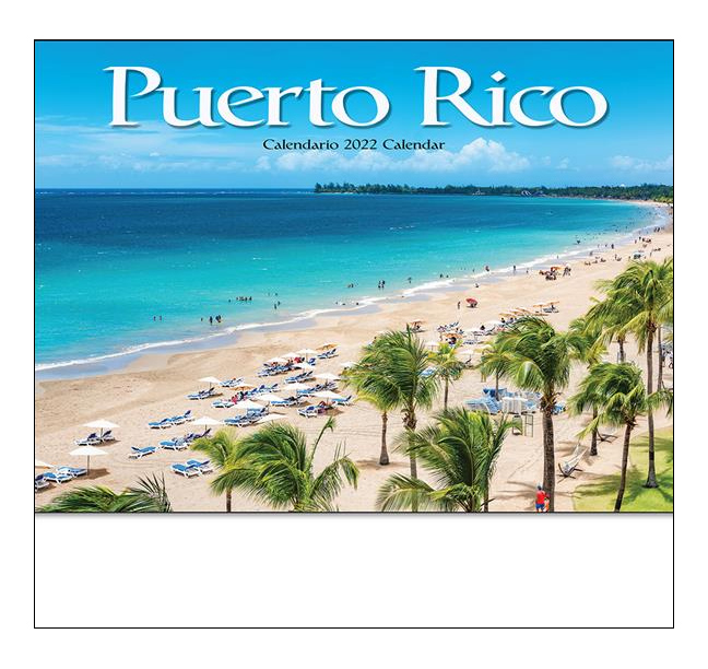 2022 Puerto Rico II Promotional Wall Calendar 107/8" x 18" Staple