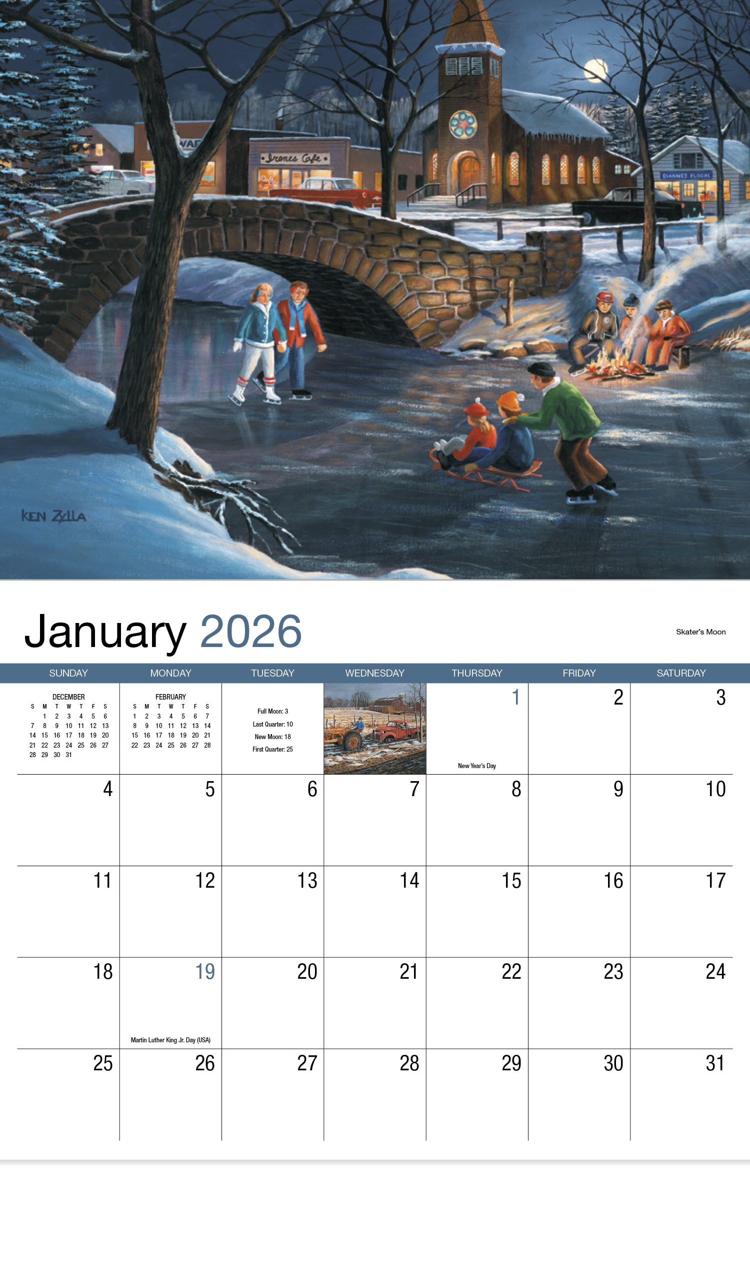 2025 America Remembered Promotional Wall Calendar 107/8" x 18