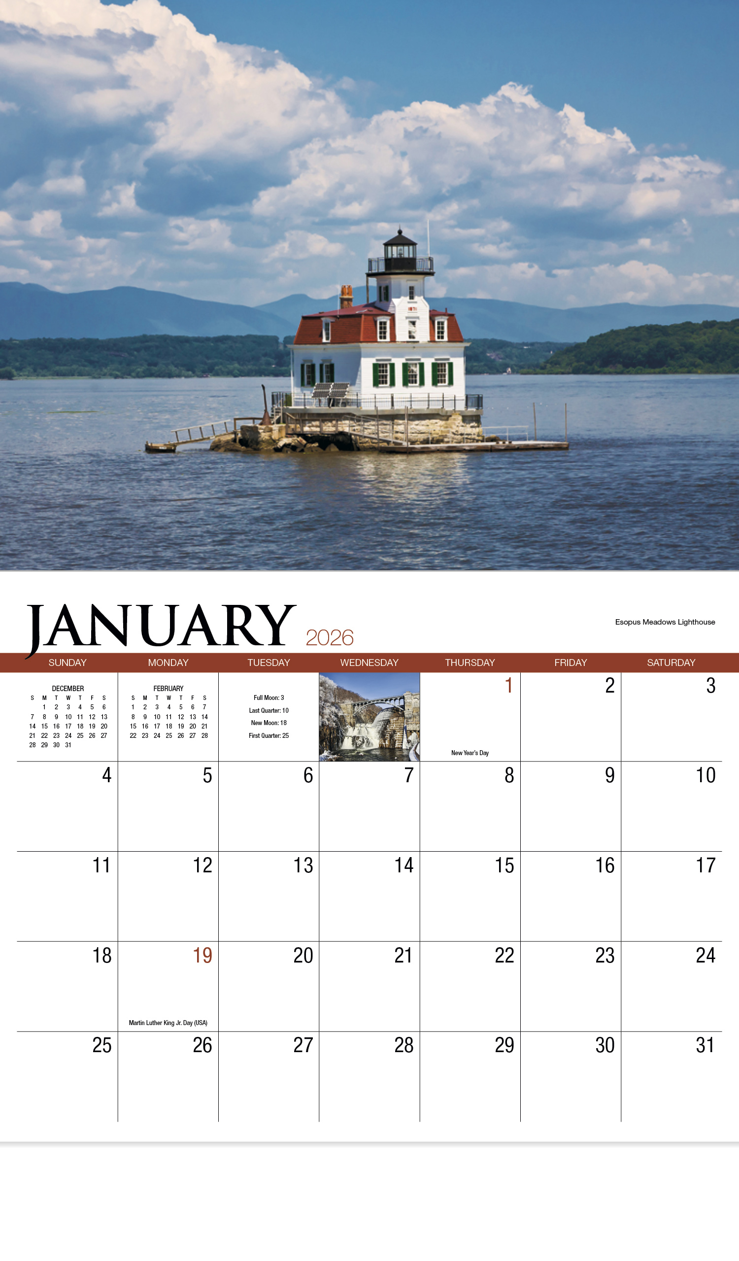 2024 New York Promotional Wall Calendar 107/8" x 18" Imprinted