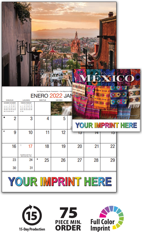 2022 Mexico Promotional Wall Calendar | 10-7/8