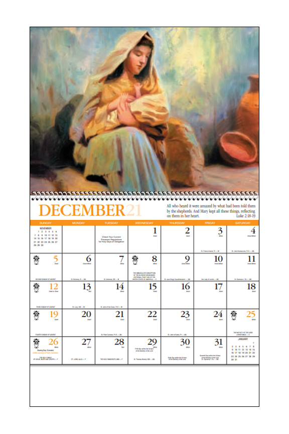 2022 Journey of Faith (Catholic, Spiral) Promotional Wall Calendar | 10