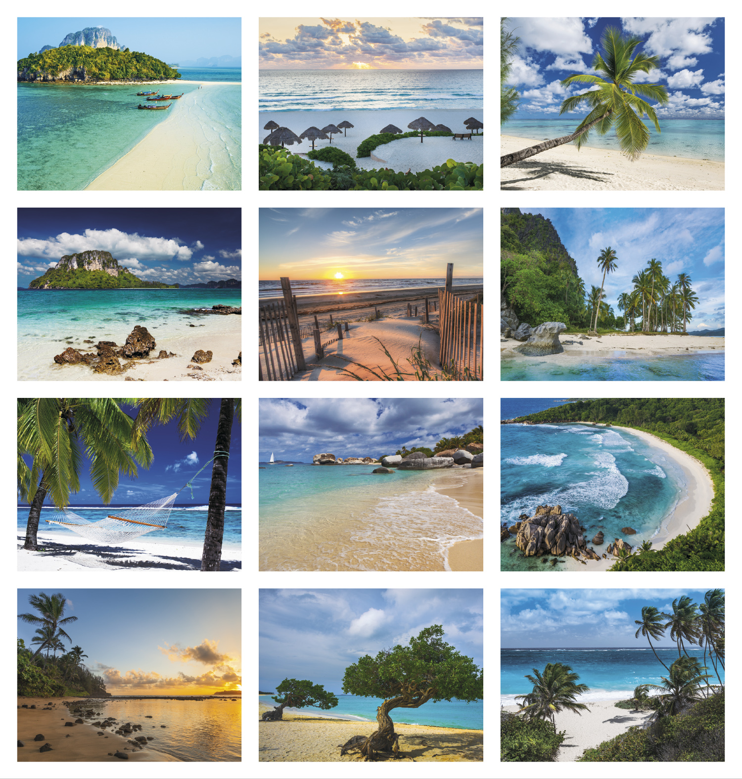 2025 Beaches Promotional Wall Calendar 107/8" x 18" Customized