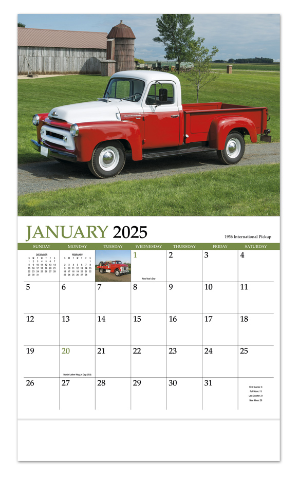 2024 Classic Trucks Promotional Wall Calendar 107/8" x 18