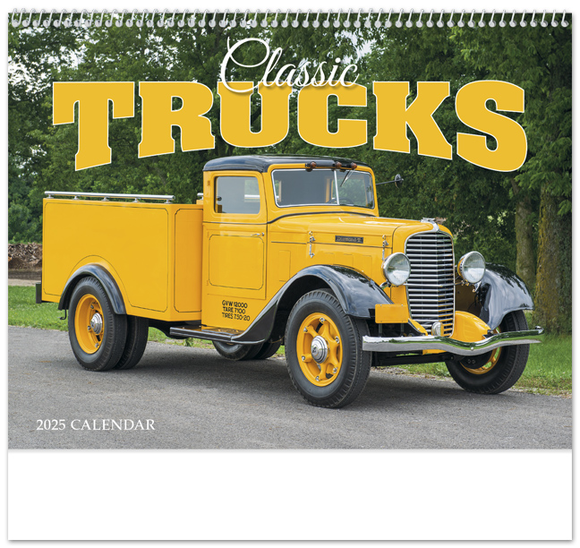 2024 Classic Trucks (Spiral) Wall Calendar 107/8" x 18" Custom
