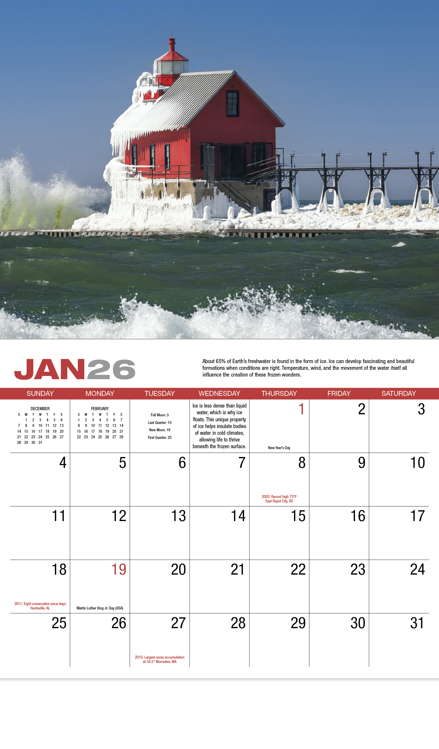 2024 Weather Almanac Promotional Wall Calendar 107/8" x 18