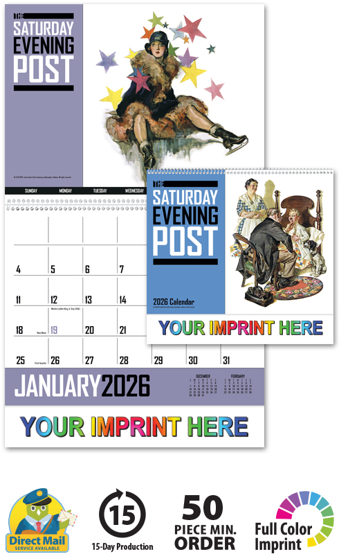 2024 The Saturday Evening Post Calendar 1106 | 11" X 19" Imprinted