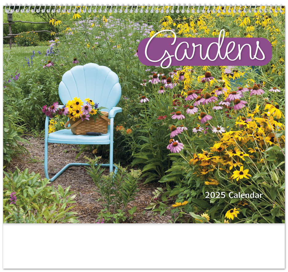 2024 Gardens Calendar 1251 11" X 19" Imprinted Spiral Bound; Drop Ad