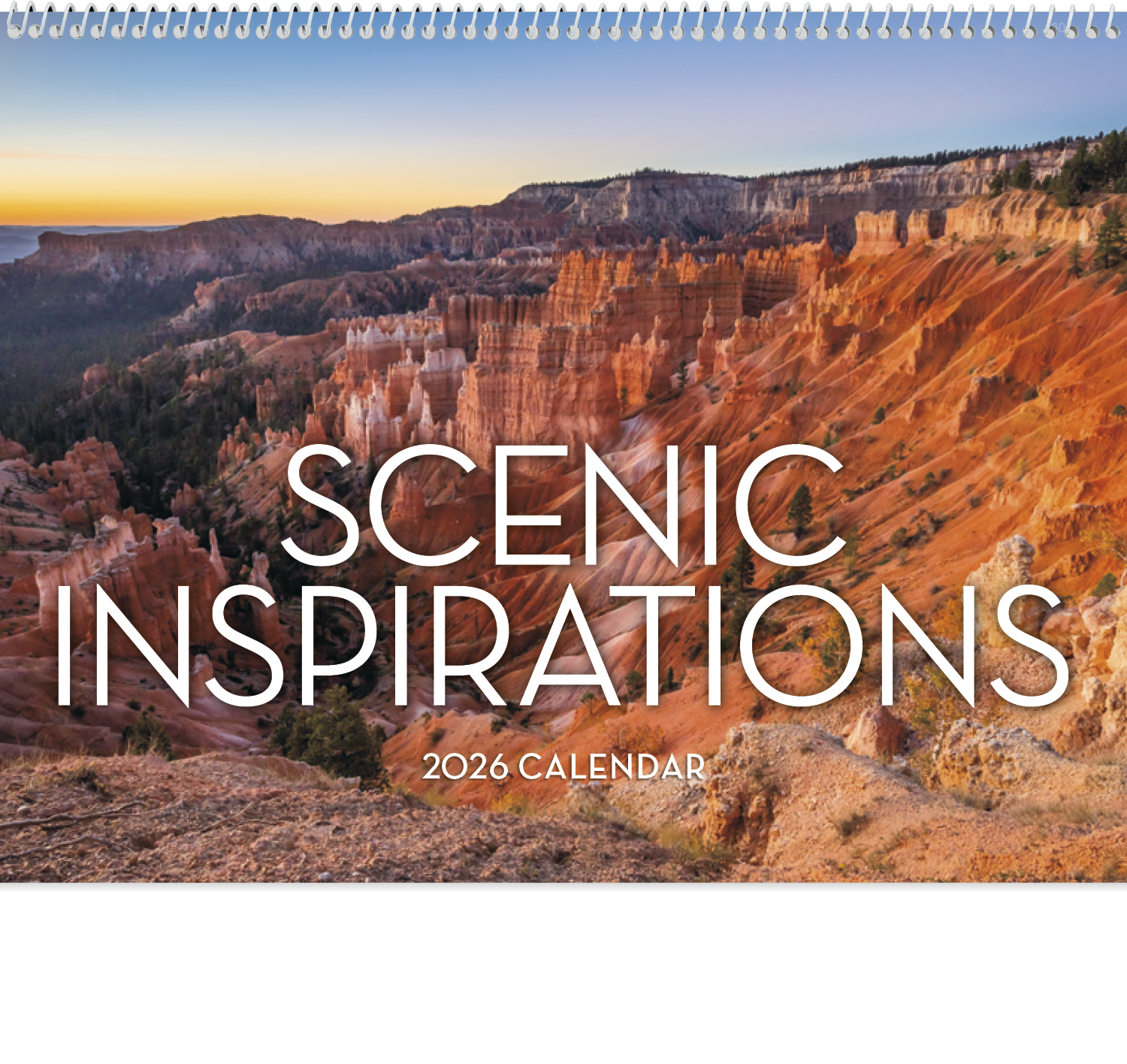 2026 Scenic Inspirations Calendar 11" X 19" Imprinted Spiral Bound