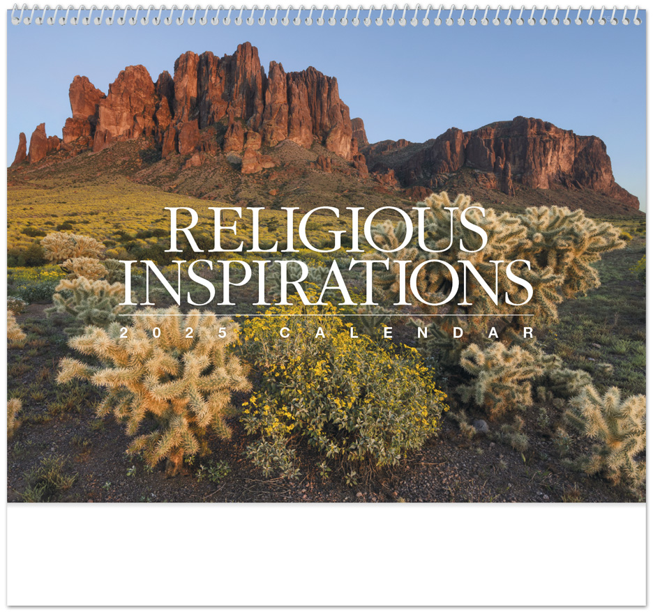 2024 Religious Inspirations Calendar | 11" X 19" Imprinted Spiral Bound