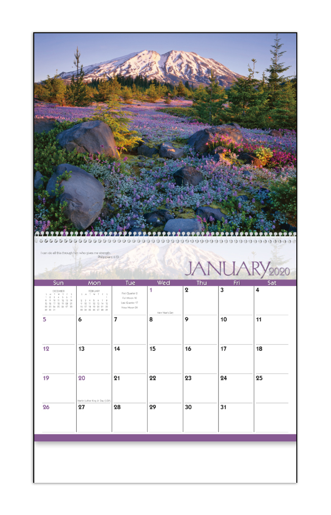 2022 Living Word Nondenominational Calendar 11" X 19" Imprinted