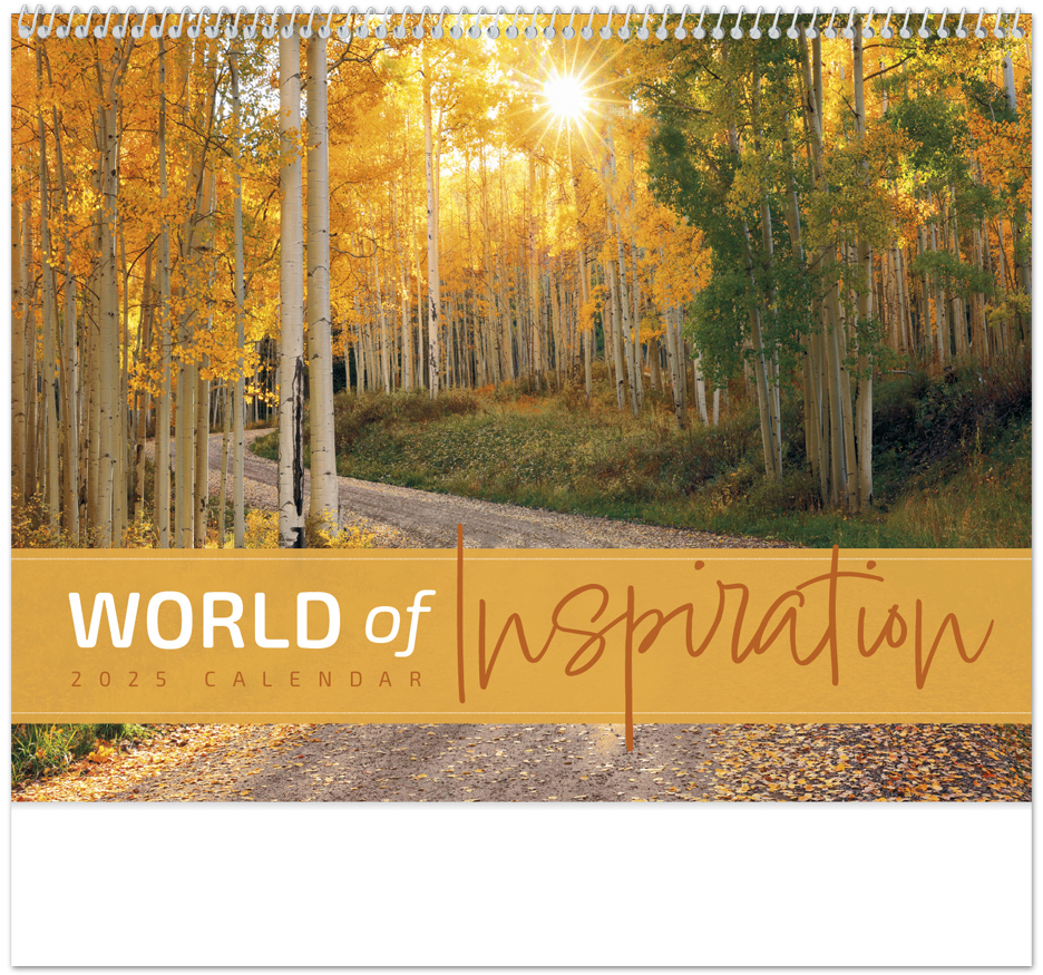 2024 World of Inspiration Calendar | 11" X 19" Imprinted Spiral Bound