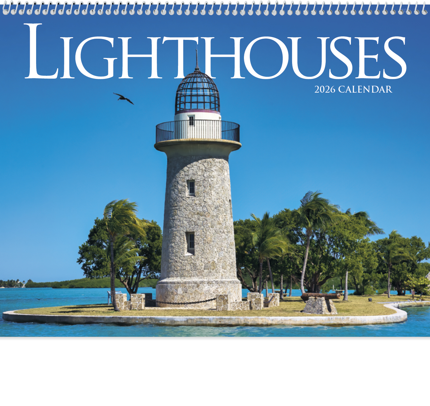 2024 Lighthouses Spiral Calendar 11" X 19" Imprinted Spiral Bound