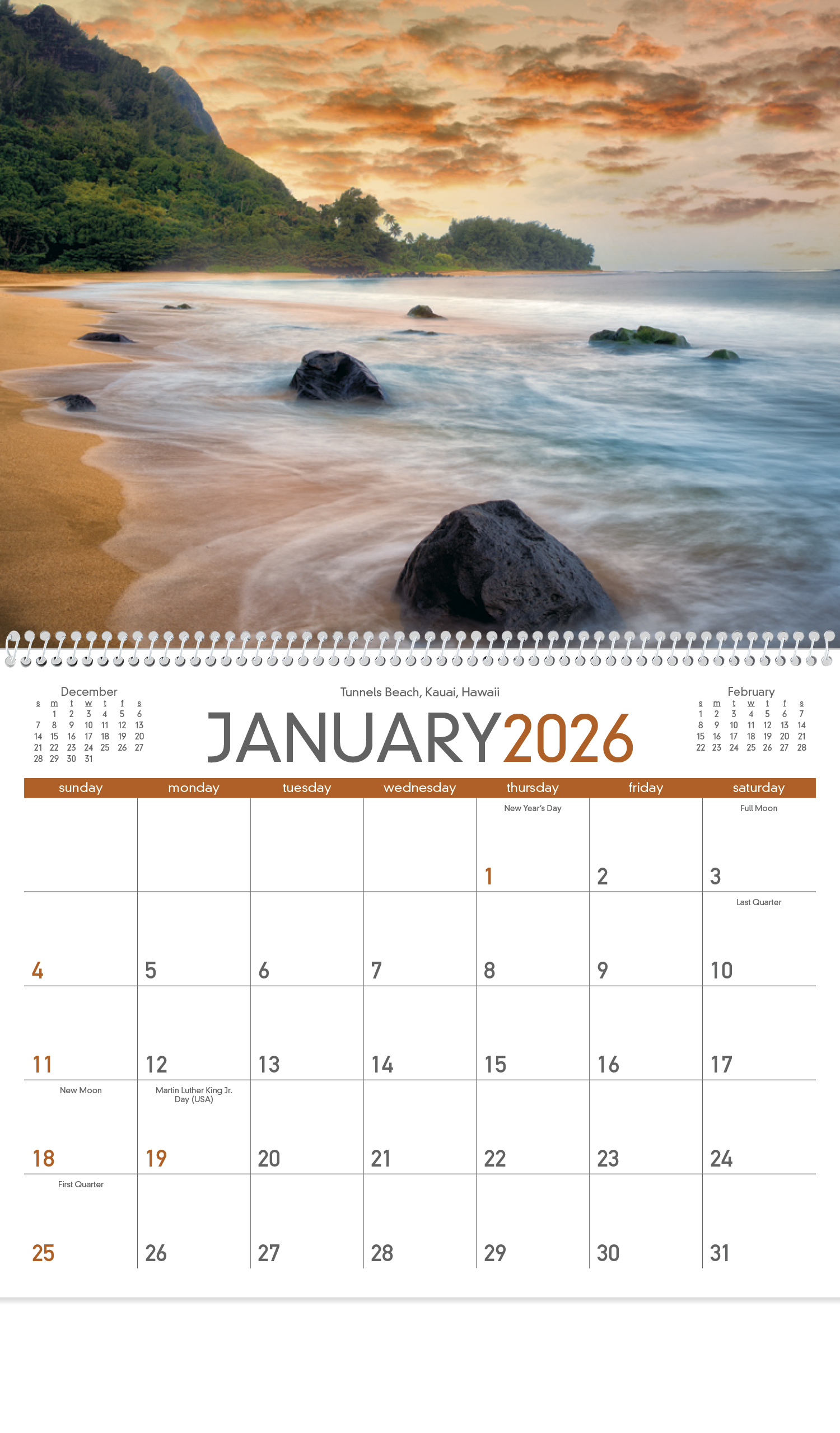 2024 Beautiful America Calendar (1706) 11" X 19" Imprinted Spiral