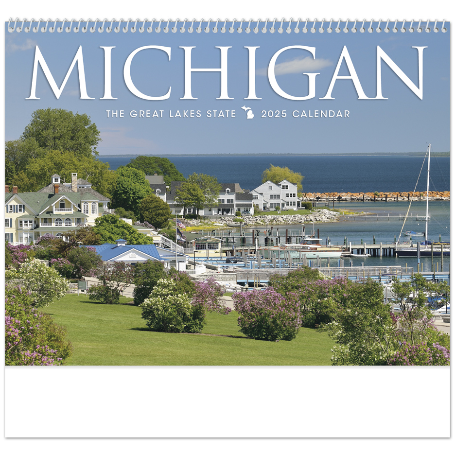 2023 Michigan Calendar | 11&Quot; X 19&Quot; Imprinted Spiral Bound; Drop Ad Imprint Calendars
