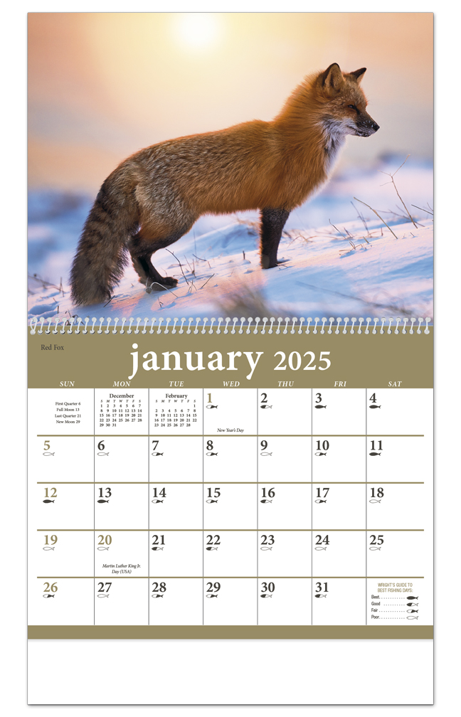 2022 North American Wildlife Calendar (1801) 11" X 19
