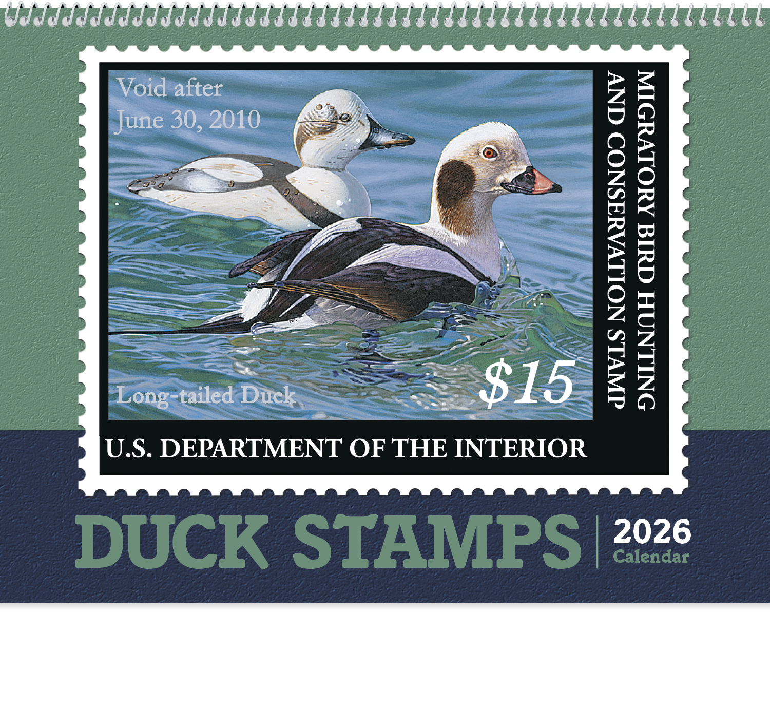 2024 Duck Stamps Calendar 11" X 19" Imprinted Spiral Bound; Drop Ad