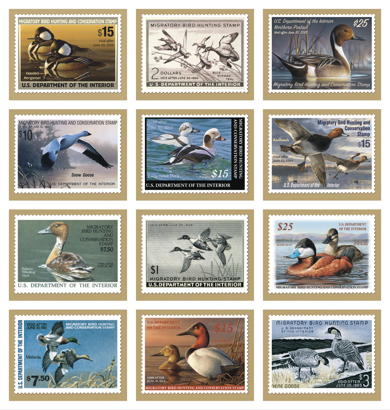 2024 Duck Stamps Calendar 11" X 19" Imprinted Spiral Bound; Drop Ad