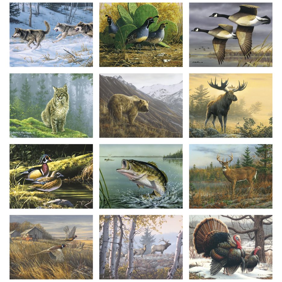 2024 Wildlife Art by the Hautman Brothers Calendar 11" X 19