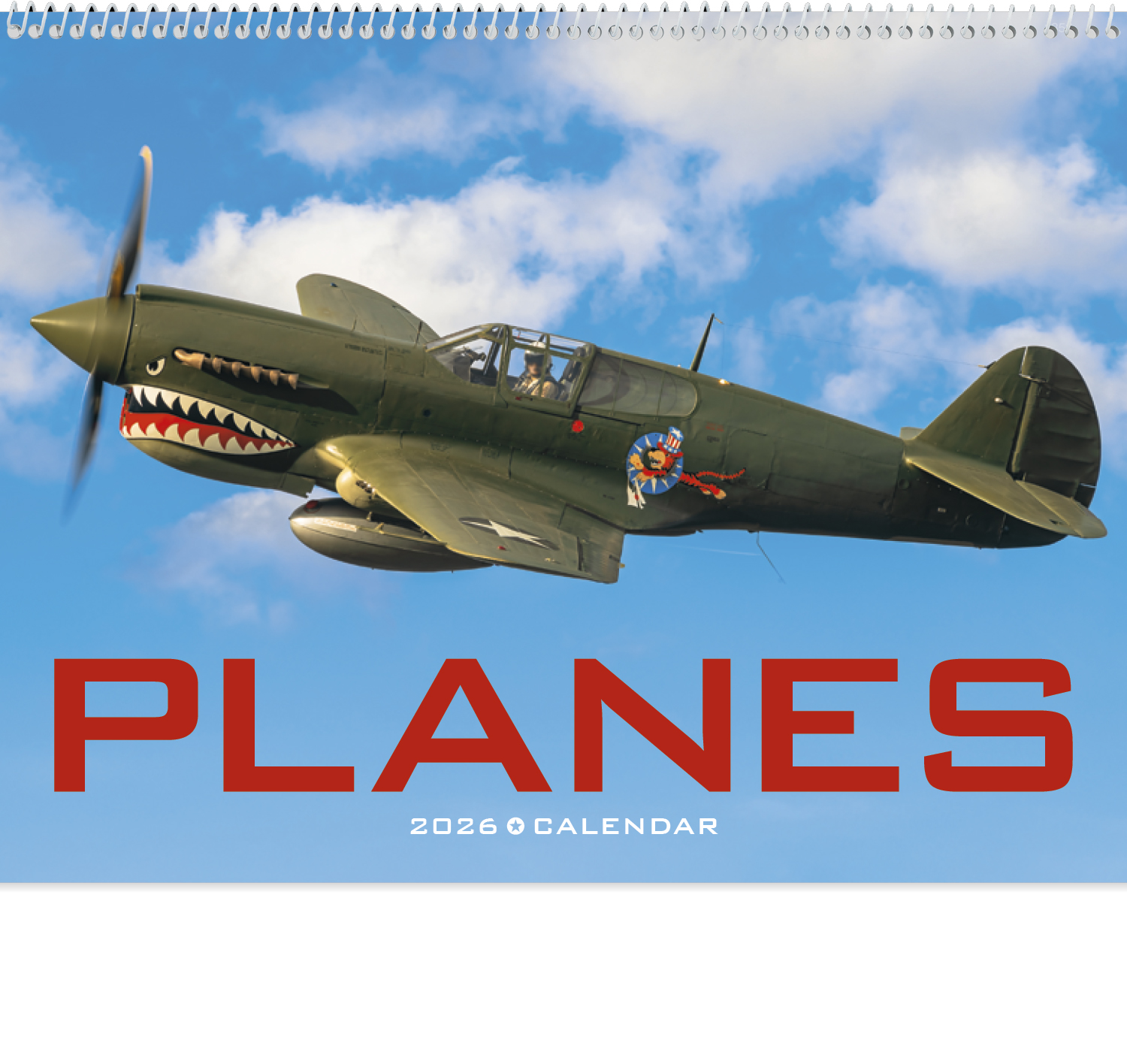 2024 Planes Calendar 11" X 19" Imprinted Spiral Bound; Drop Ad