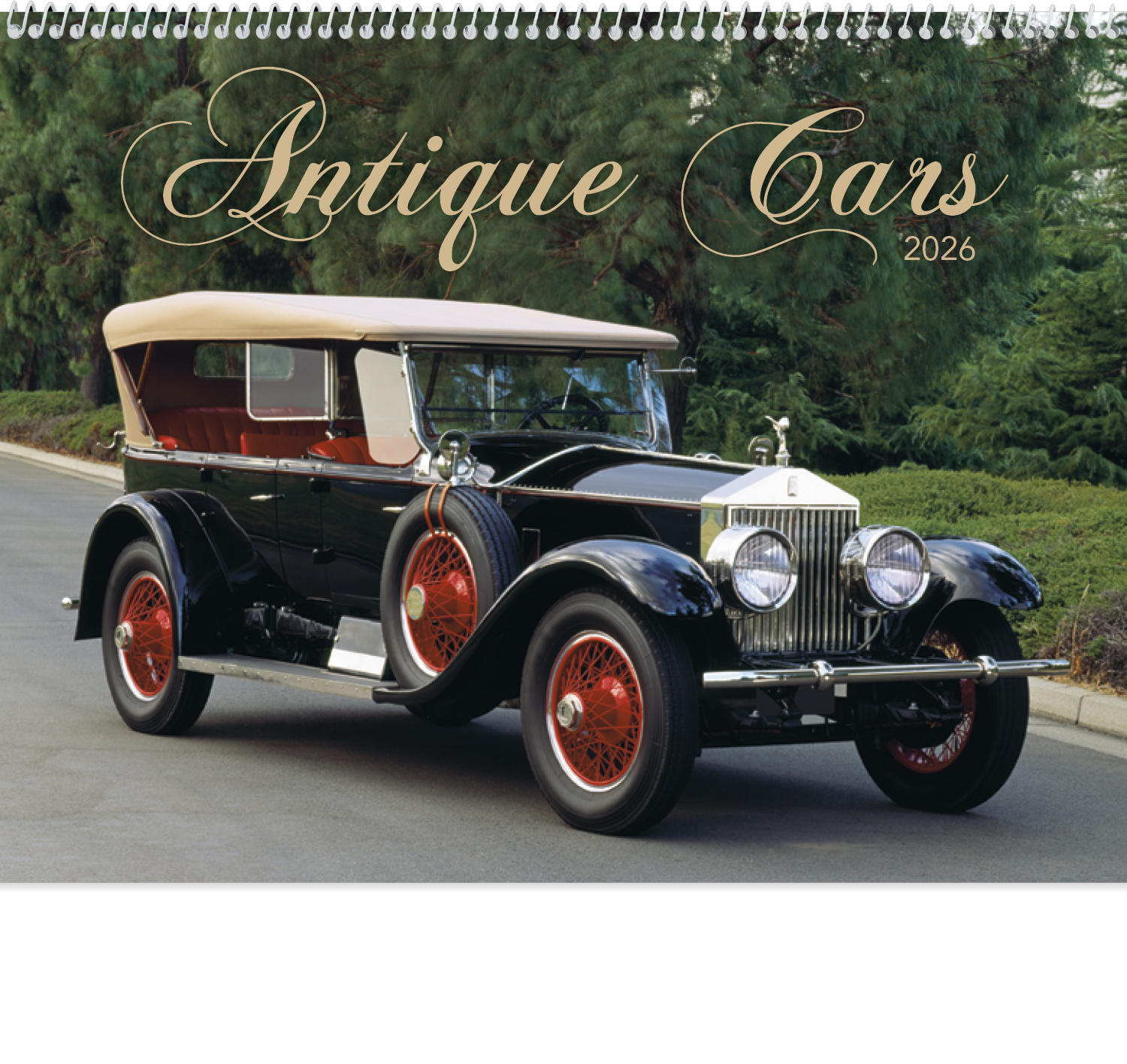 2024 Antique Cars Calendar (1858) 11" X 19" Imprinted Spiral Bound