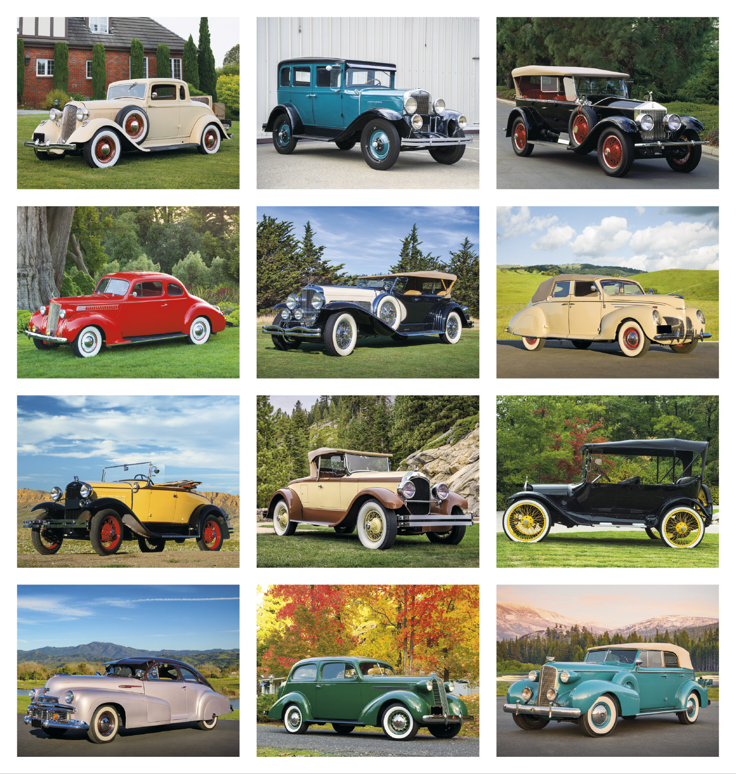 2024 Antique Cars Calendar (1858) | 11" X 19" Imprinted Spiral Bound