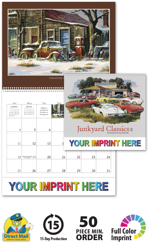 2024 Junkyard Classics by Dale Klee Calendar | 11" X 19" Imprinted