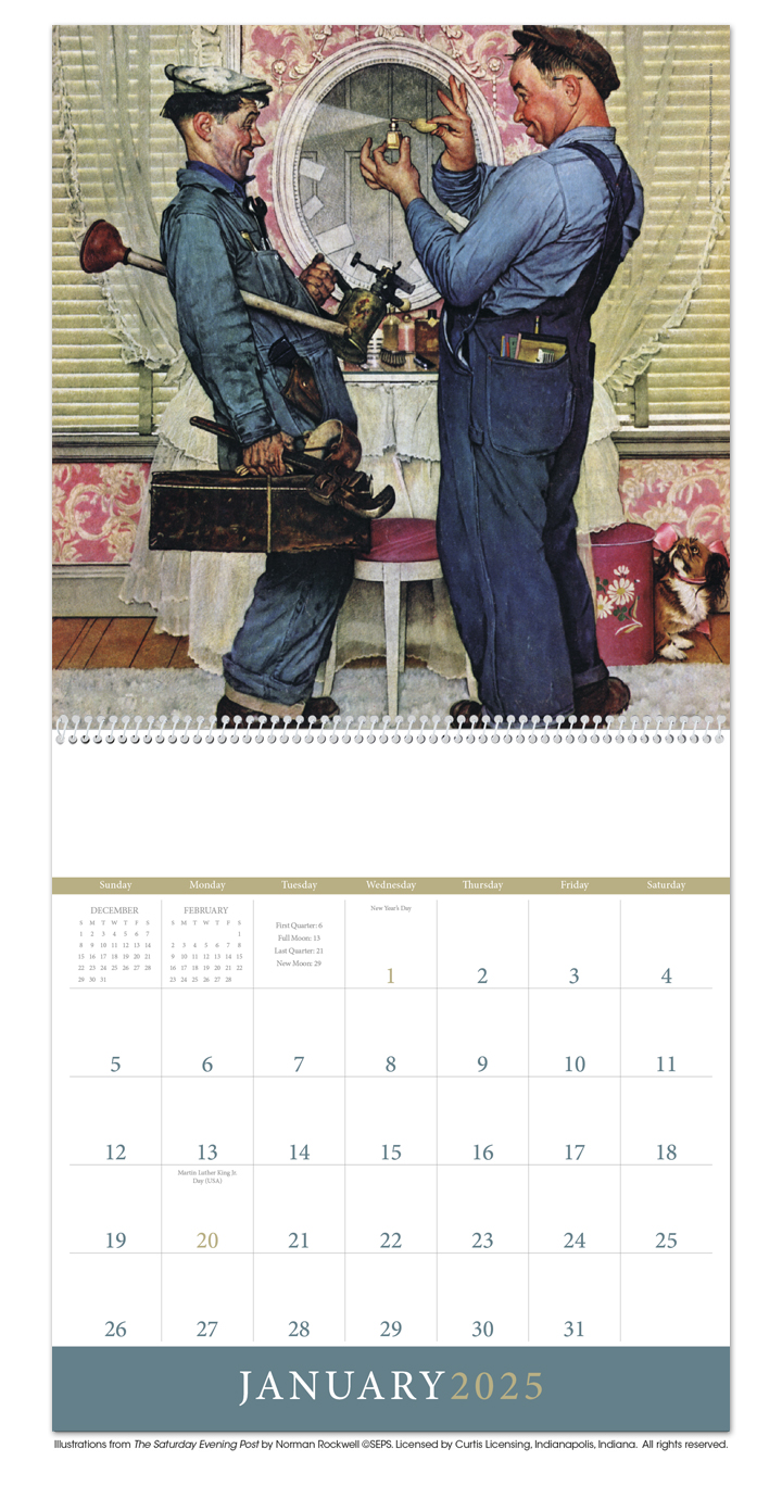 13-month-wall-calendar-saturday-evening-post-c709