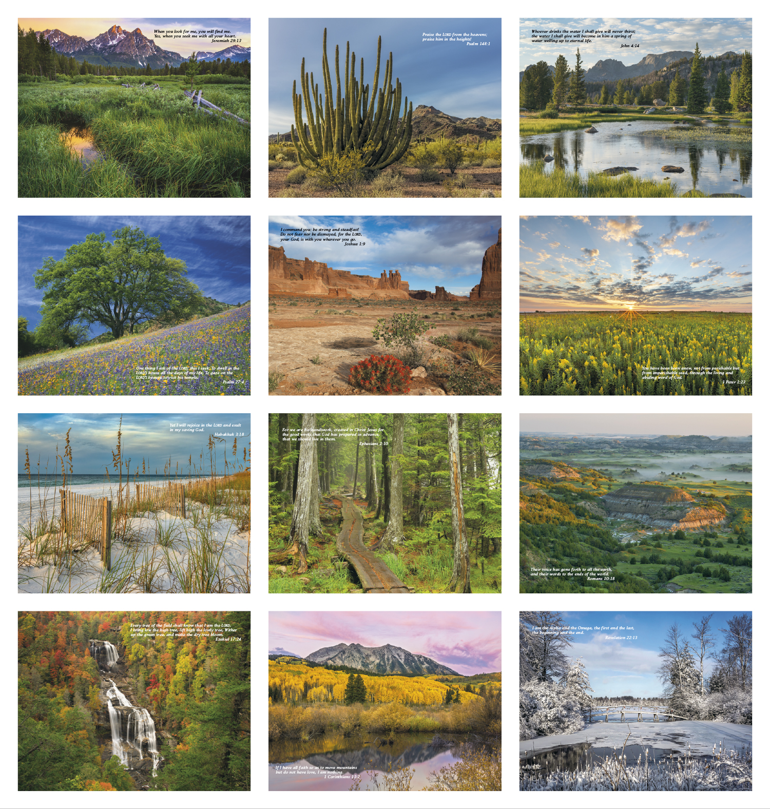 2026 Catholic Scenic Calendar 11" x 163/4" Imprinted Spiral Bound