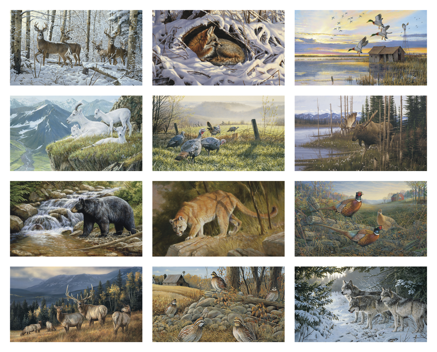 2026 Wildlife Art (12 Sheet) Calendar 17" x 23" Imprinted 12Sheet