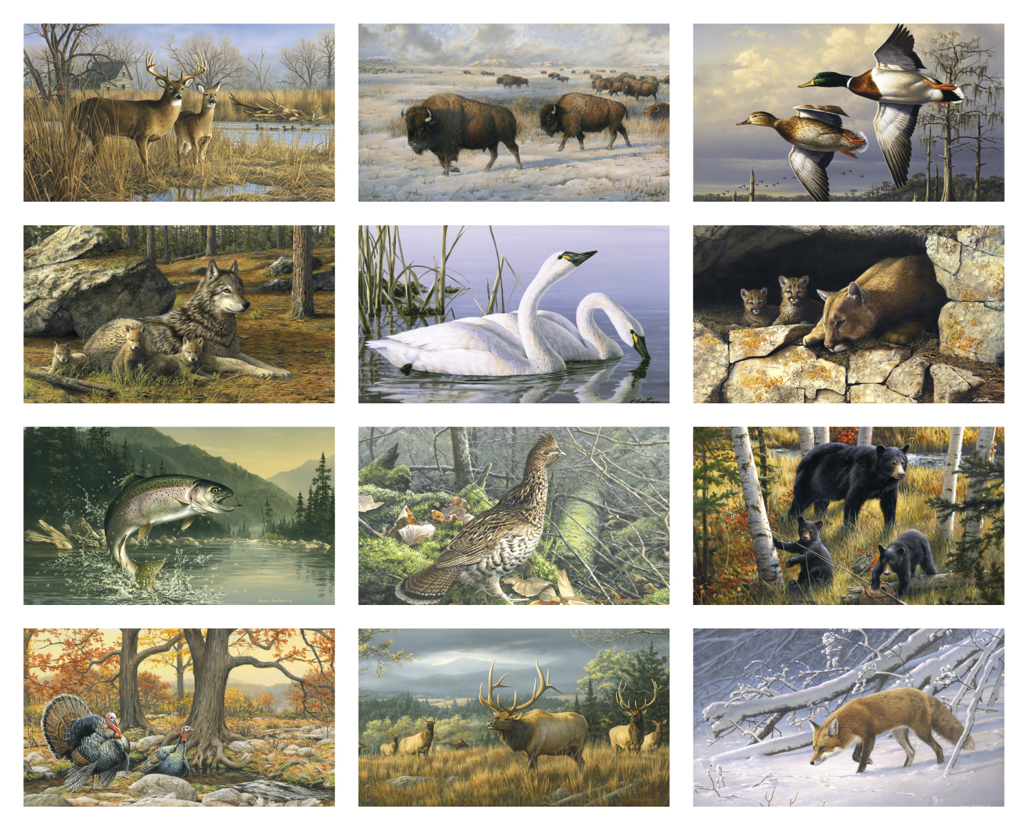 2026 Wildlife Art by the Hautman Brother Calendars 17" x 23