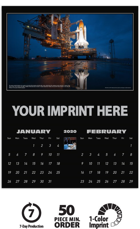2020 america in space calendar 17 quot x 23 quot imprinted 6 year in space calendar