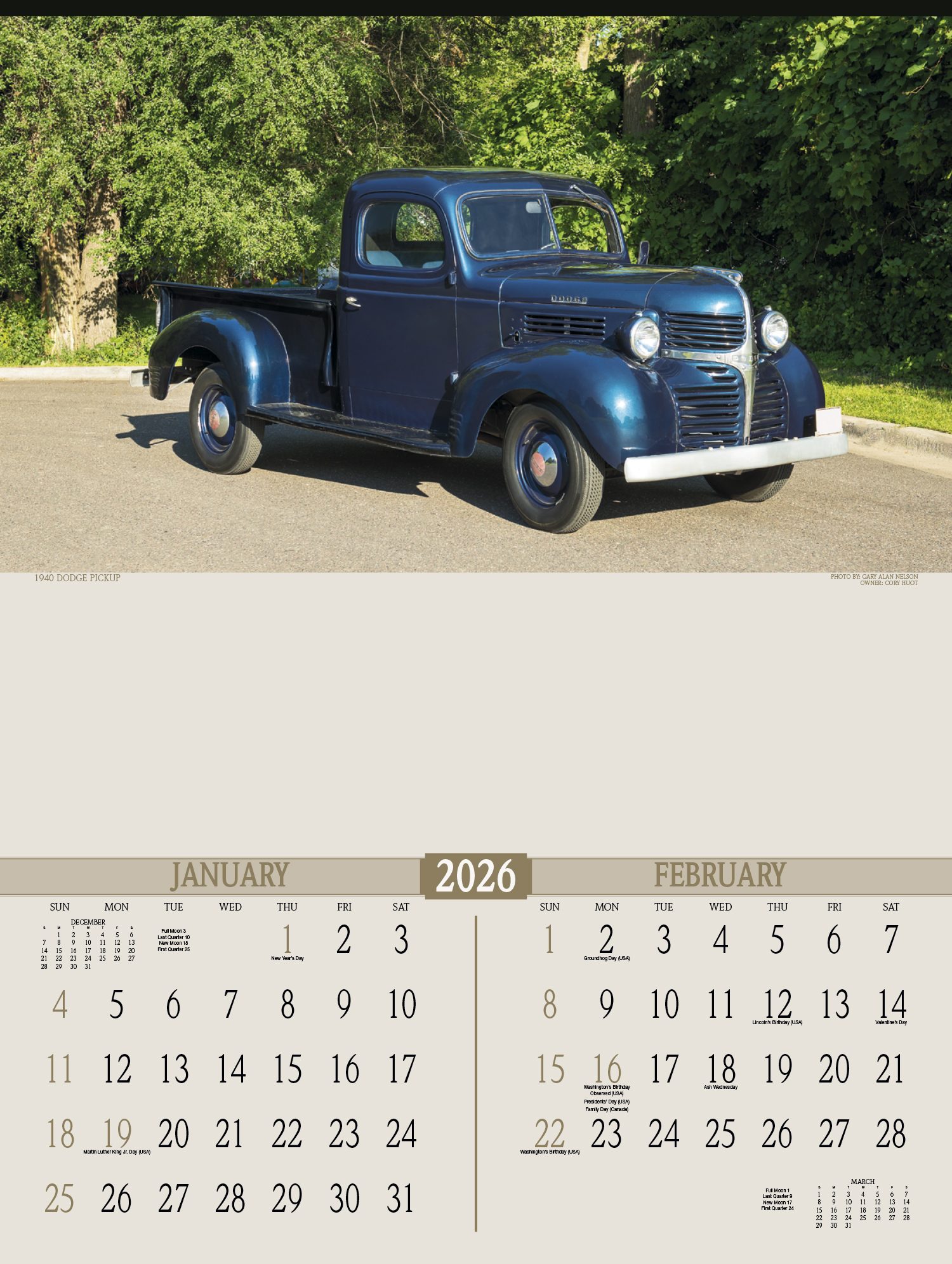 2024 Antique Trucks (6Sheet) Calendar 17" x 23" Imprinted 6Sheet