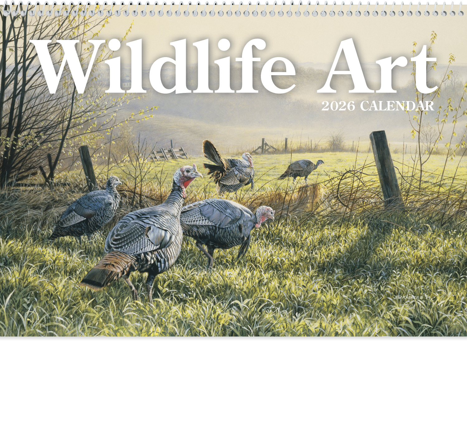 2024 Wildlife Art Pocket Calendar 8" x 13" Imprinted Spiral Bound