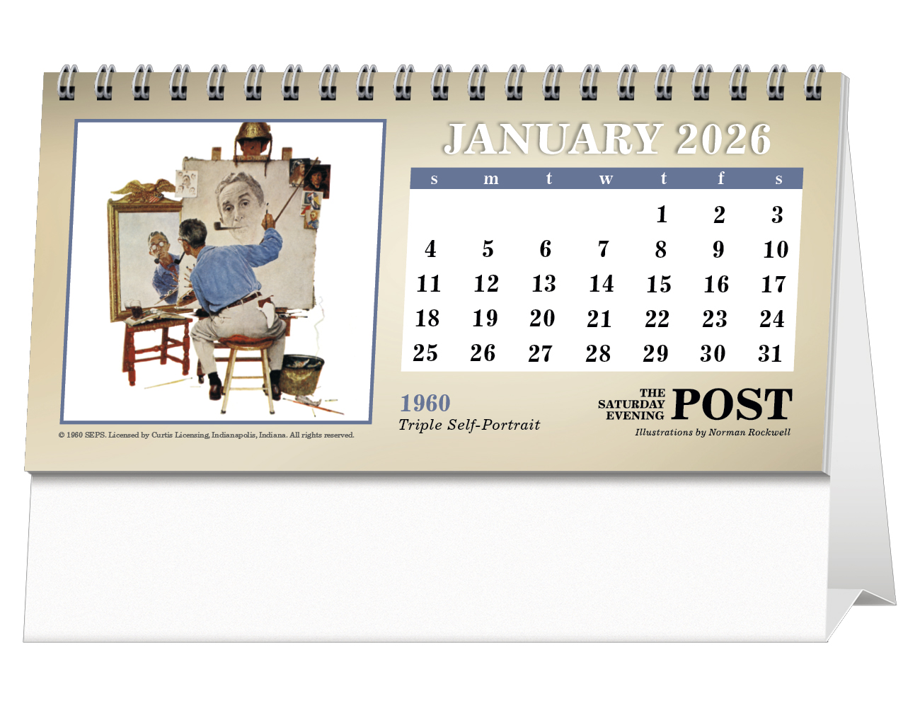 2025 The Saturday Evening Post Desk Calendar 6" x 41/2" Imprinted