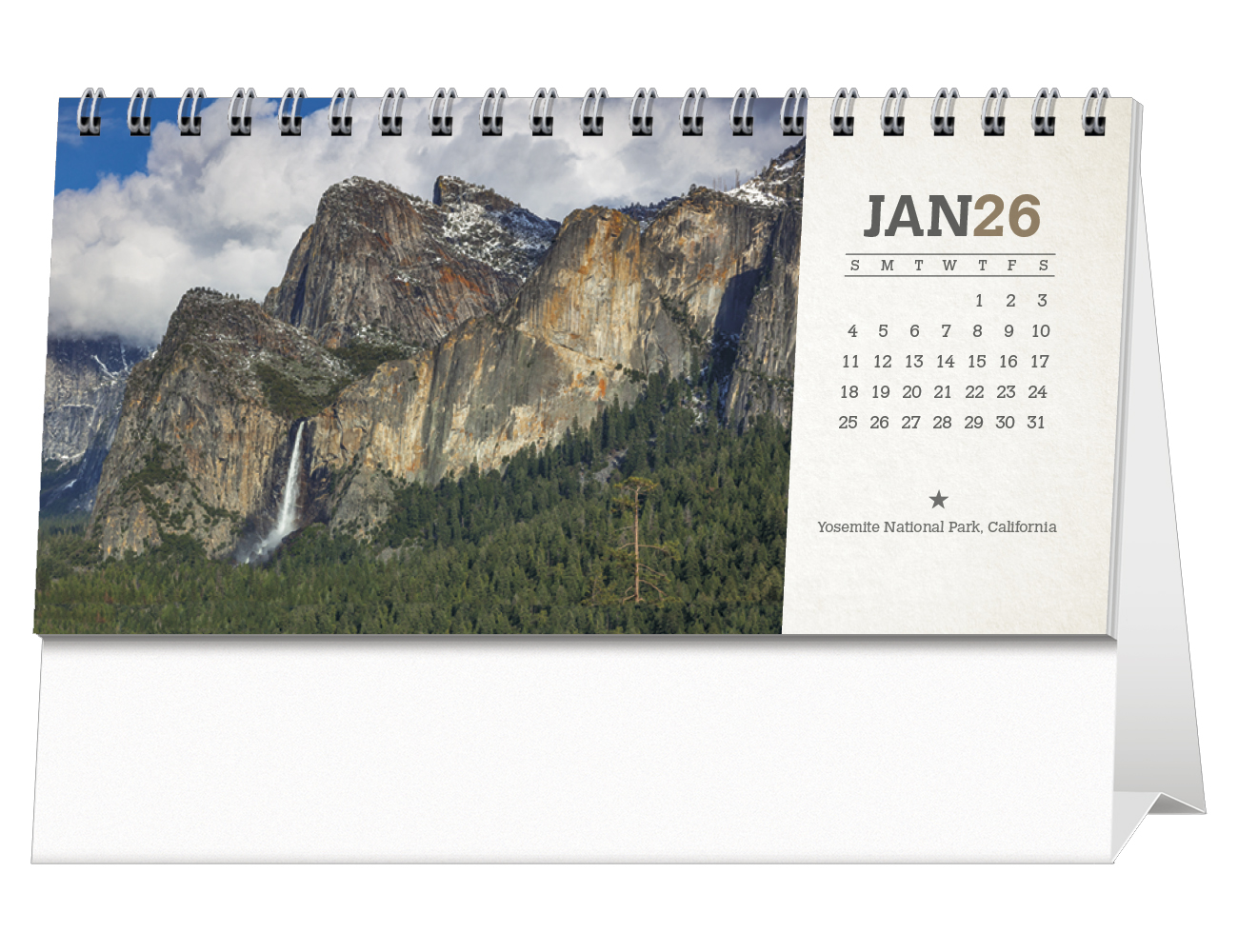 2025 American Splendor Desk Calendar 6" x 41/2" Imprinted Tent Style