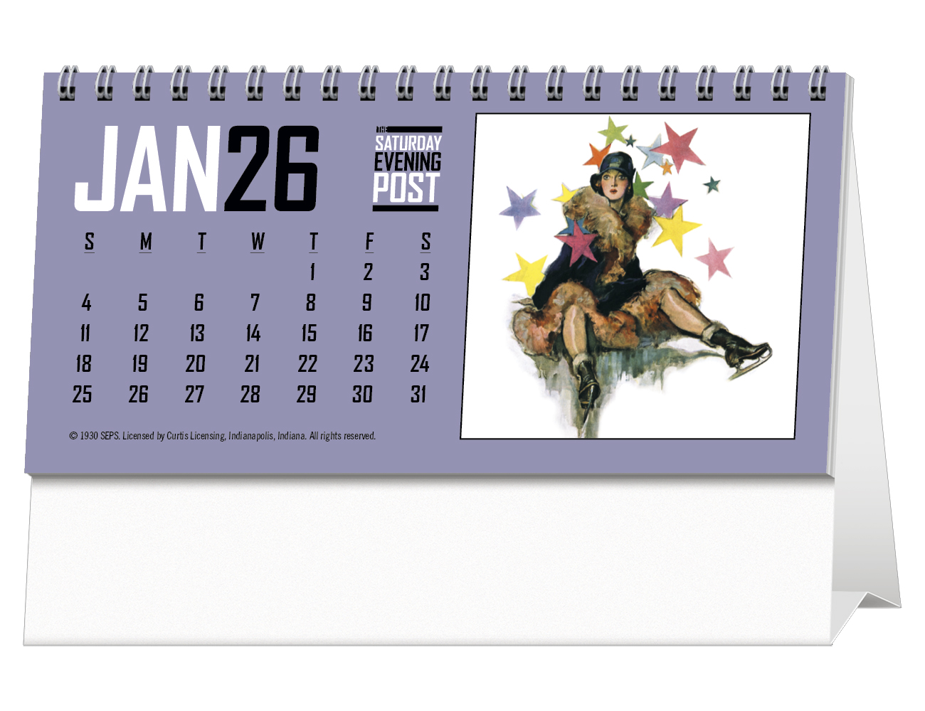 2024-the-saturday-evening-post-desk-calendar-6-x-4-1-2-imprinted-tent-style-calendars