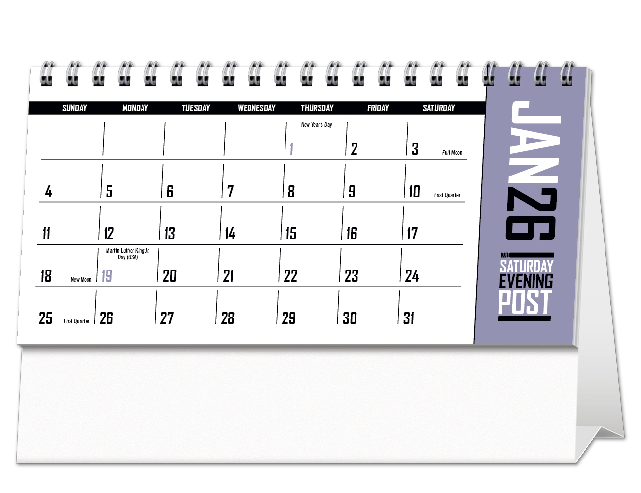 2026 The Saturday Evening Post Desk Calendar 6" x 41/2" Imprinted