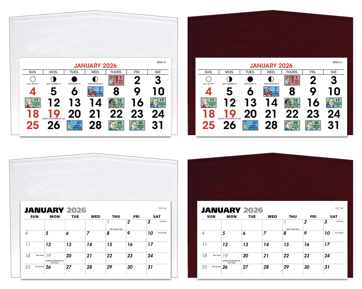 The Legacy Desk Calendar | ValueCalendars.com