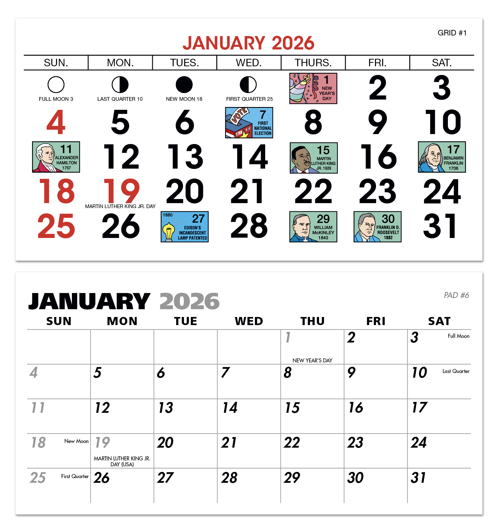The Legacy Desk Calendar