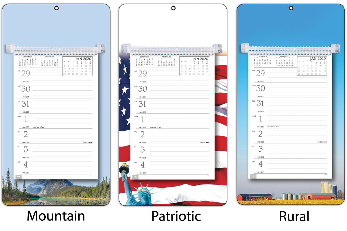 2020 Weekly Memo Board, Image Calendar 7" x 13" Imprinted Board Calendars