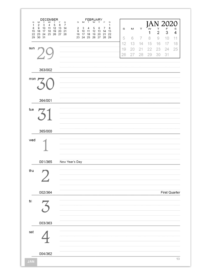 2020 Weekly Memo Board Calendar | 7