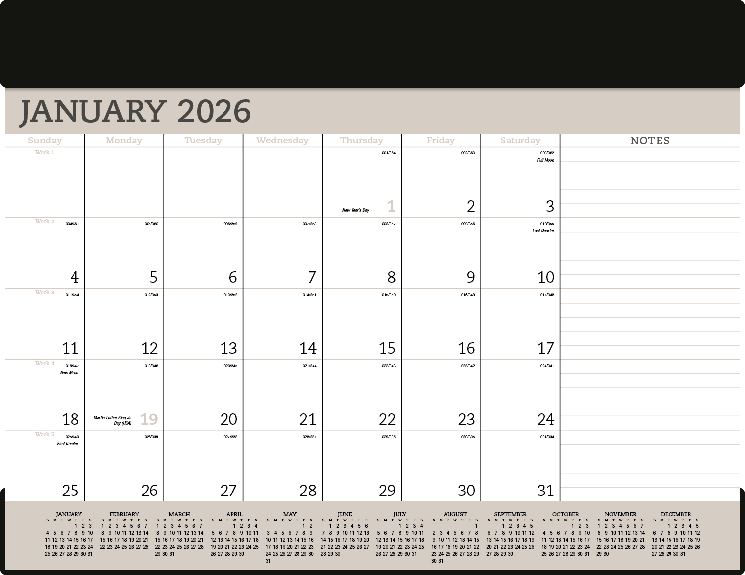 2023 Vinyl Desk Pad Calendar 23 X 17 Imprinted Deskpad Calendar