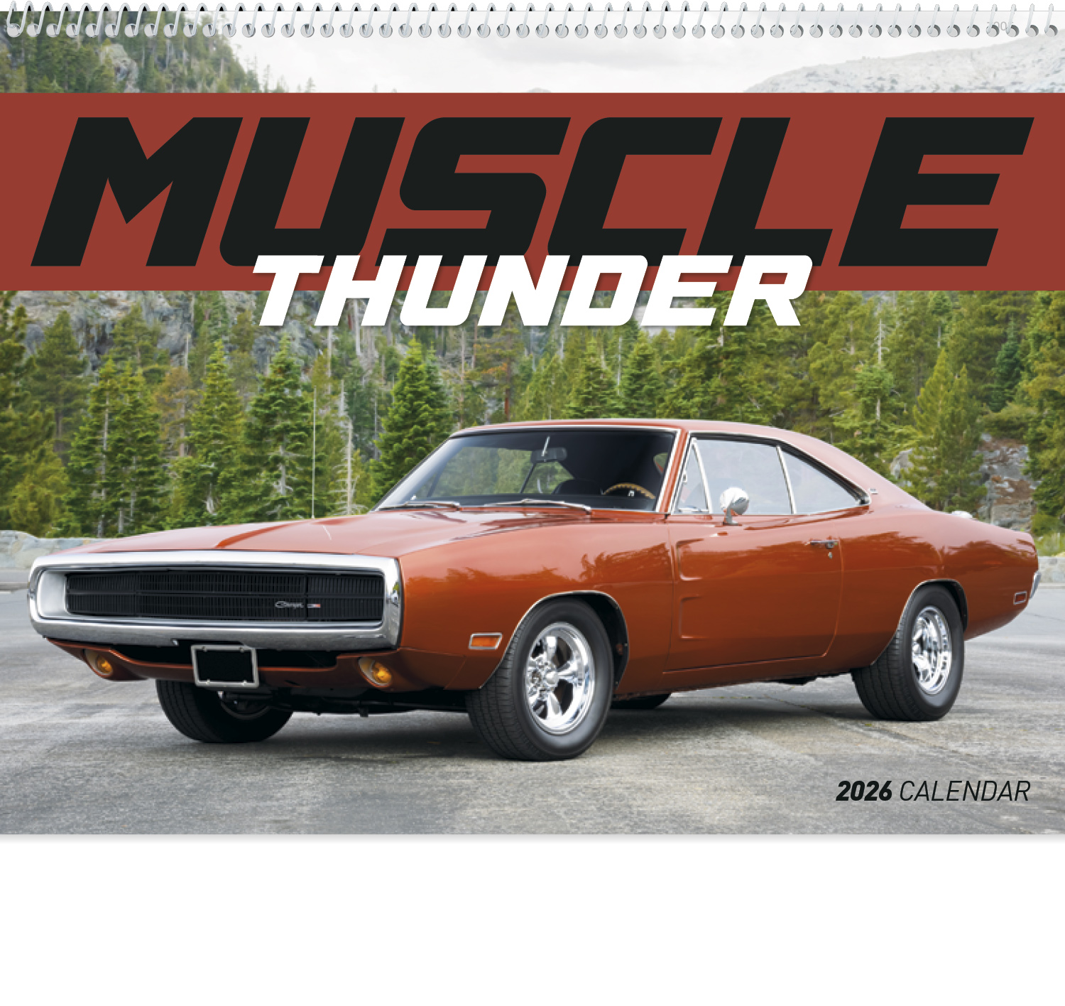 2024 Muscle Thunder (Spiral) Calendar 11" X 19" Imprinted Spiral