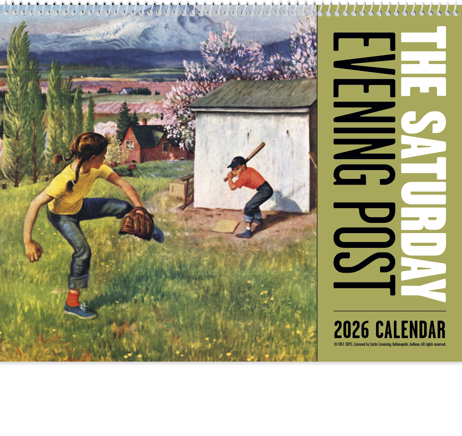 2024 Saturday Evening Post (Spiral) Calendar 11" X 19" Imprinted