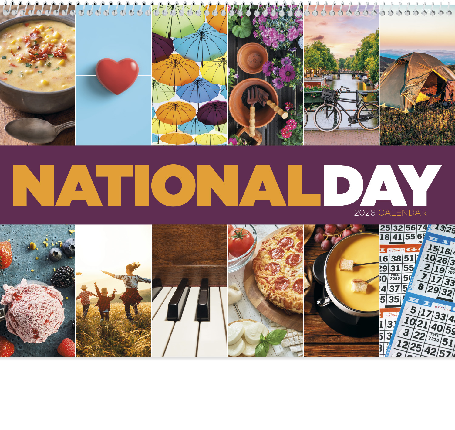 2024 National Day (Spiral) Calendar 11" X 19" Imprinted National