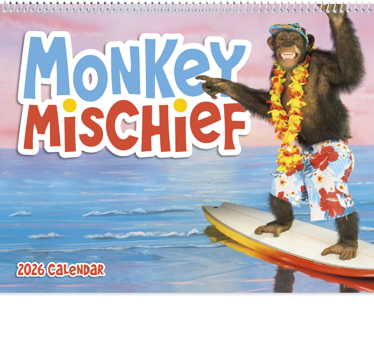 2025 Monkey Mischief (Spiral) Calendar 11" X 19" Imprinted Spiral